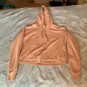 Beige Crop Sweatshirt Size Small
